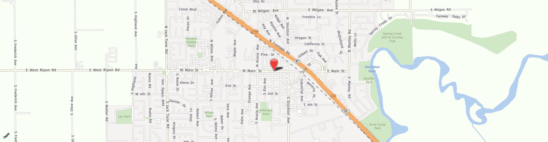 Location Map: 303 W Main St Ripon, CA 95366